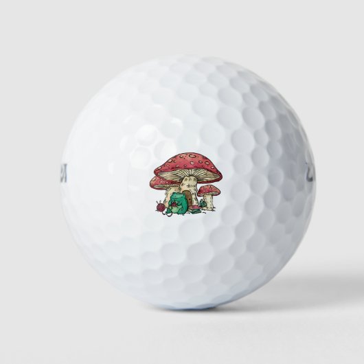 Kikker van de katoenkern met champignon golfballen (Voorkant)