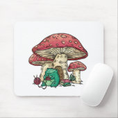 Kikker van de katoenkern met champignon muismat (Met muis)