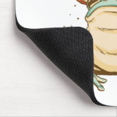 Kikker van de katoenkern met paddenstoel muismat (Hoek)