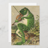 Kikker van de  katoenkikker feestdagenkaart (Voorkant / Achterkant)