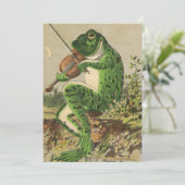 Kikker van de  katoenkikker feestdagenkaart (Staand voorkant)