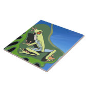 Kikker van de klimboom tegeltje (Zijkant)