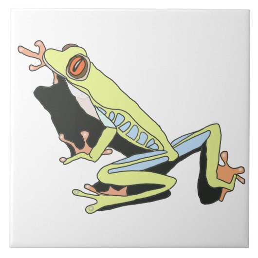 Kikker van de klimboom tegeltje (Voorkant)