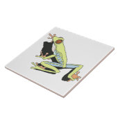 Kikker van de klimboom tegeltje (Zijkant)