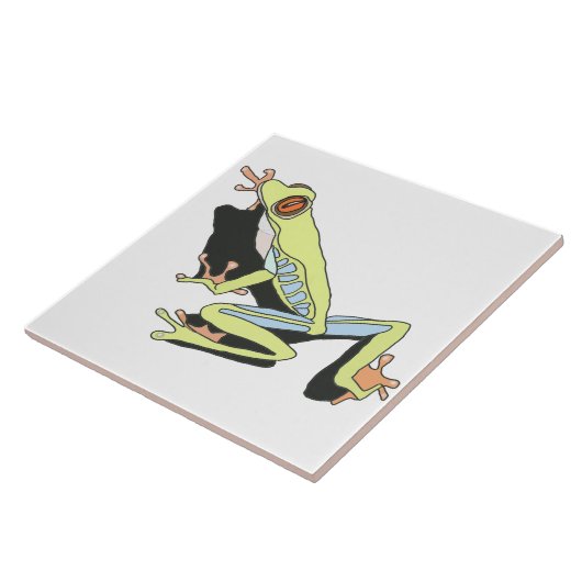 Kikker van de klimboom tegeltje (Zijkant)