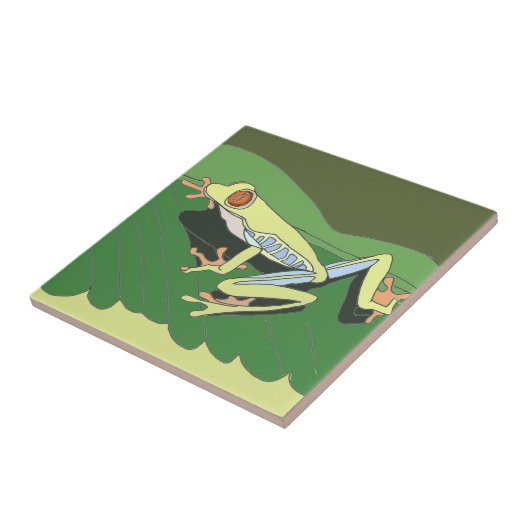 Kikker van de klimboom tegeltje (Zijkant)