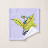 Kikker van de rode oogboom bad handdoek (Wasdoekje)