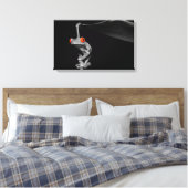 Kikker van de rode oogboom canvas afdruk (Insitu (Slaapkamer))