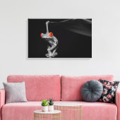 Kikker van de rode oogboom canvas afdruk (Insitu (Woonkamer))