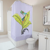 Kikker van de rode oogboom douchegordijn (In situ)