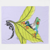 Kikker van de rode oogboom fleece deken (Voorkant (Horizontaal))