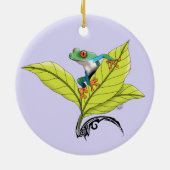 Kikker van de rode oogboom keramisch ornament (Achterkant)
