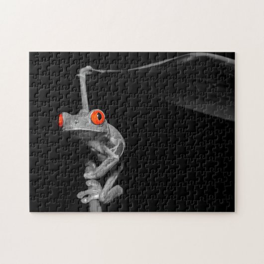 Kikker van de rode oogboom legpuzzel (Horizontaal)