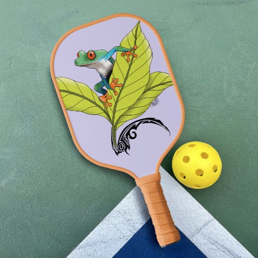 Kikker van de rode oogboom pickleball paddle