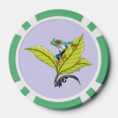 Kikker van de rode oogboom poker chips (Achterkant)