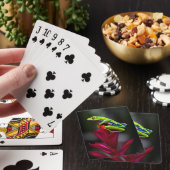 Kikker van de rode oogboom pokerkaarten (Insitu)