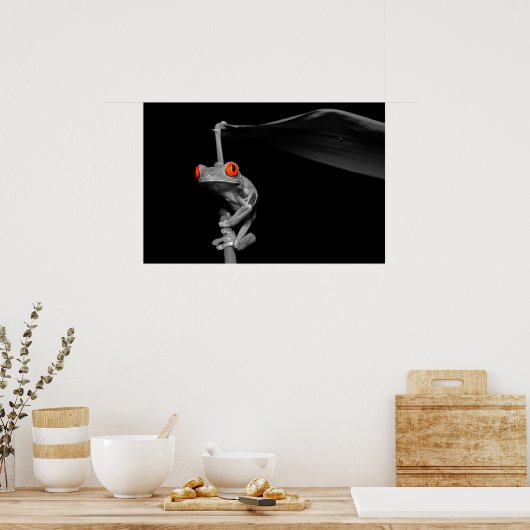 Kikker van de rode oogboom poster (Keuken)