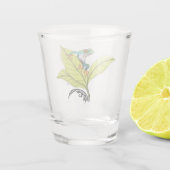 Kikker van de rode oogboom shot glas (Achterkant)