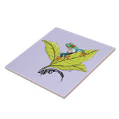 Kikker van de rode oogboom tegeltje (Zijkant)