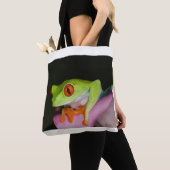 Kikker van de rode oogboom tote bag (Dichtbij)