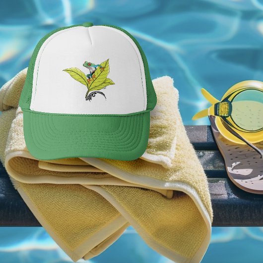 Kikker van de rode oogboom trucker pet