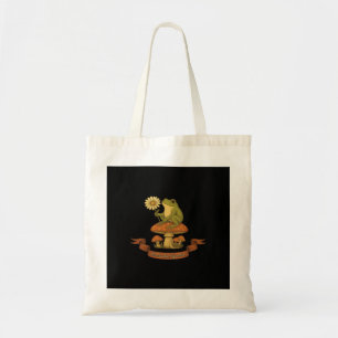 Kikker van de tuin fairycore cottagecore kikker tote bag