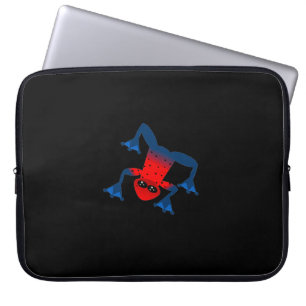 Kikker van de zandboom (rood) laptop sleeve