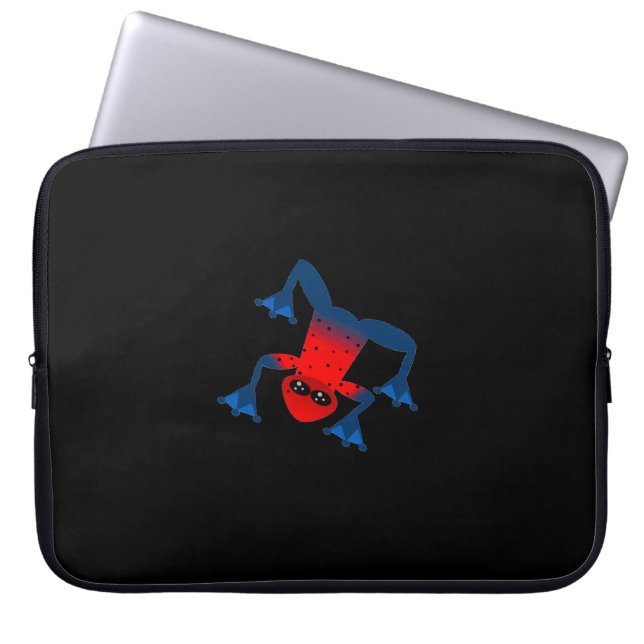 Kikker van de zandboom (rood) laptop sleeve (Voorkant)