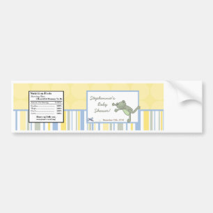 Kikker van een flesetiket met waterflesje bumpersticker