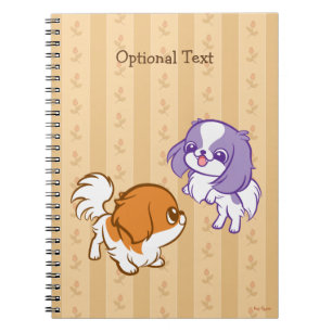 Kikker van Kawaii Puppies Japanse Chin Notitieboek