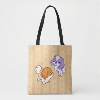 Kikker van Kawaii Puppies Japanse Chin Tote Bag