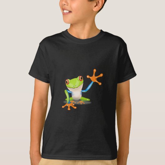 Kikker van kleurrijke roodgekleurde boomkikker die t-shirt (Voorkant)
