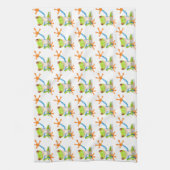 Kikker van kleurrijke roodgekleurde boomkikker die theedoek (Verticaal)