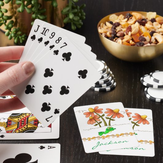 Kikker van paddenstoel pokerkaarten (Insitu)