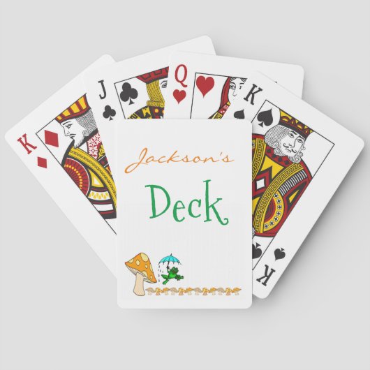 Kikker van paddenstoel pokerkaarten (Achterkant)