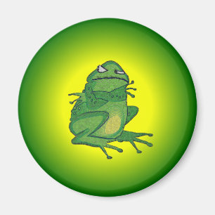 Kikker van potlood op verloop magneet