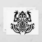 Kikker van Tattoo uit stammen Briefkaart (Voorkant / Achterkant)