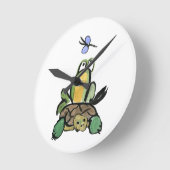 Kikker vangt een Ride op schildpad Ronde Klok (Hoek)