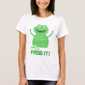 Kikker. Vector Crochet Frog T-shirt (Voorkant)