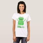 Kikker. Vector Crochet Frog T-shirt (Voorkant volledig)
