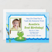 Kikker Verjaardag Uitnodiging 5x7 Pad Uitnodiging (Voorkant / Achterkant)