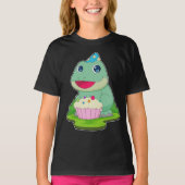Kikker verjaardagscupcake t-shirt (Voorkant)