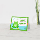 Kikker verjaardagsfeest Dank u Bedankkaart (Voorkant)