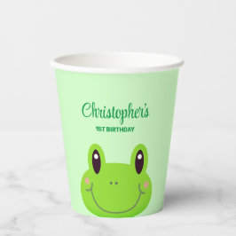 Kikker verjaardagsfeest Groenboek borden Papieren Bekers