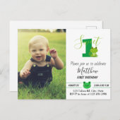 Kikker verjaardagsfeest uitnodiging (Voorkant / Achterkant)