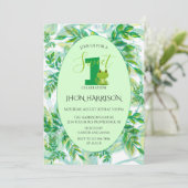 Kikker verjaardagsfeestje Green Froggy-themauitnod Kaart (Staand voorkant)