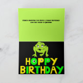 kikker verjaardagskaart kaart (Binnen)