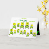 kikker verjaardagskaart kaart (Gele Bloem)