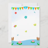 Kikker verjaardagsuitnodiging Groene reptieluitnod Kaart (Achterkant)