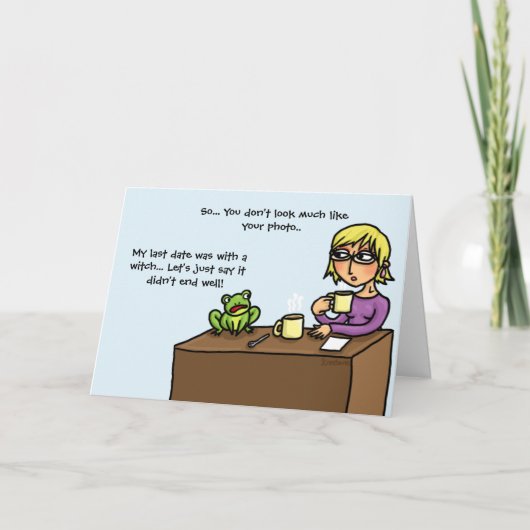 Kikker verschijnt op eerste date online dating-app kaart (Voorkant)